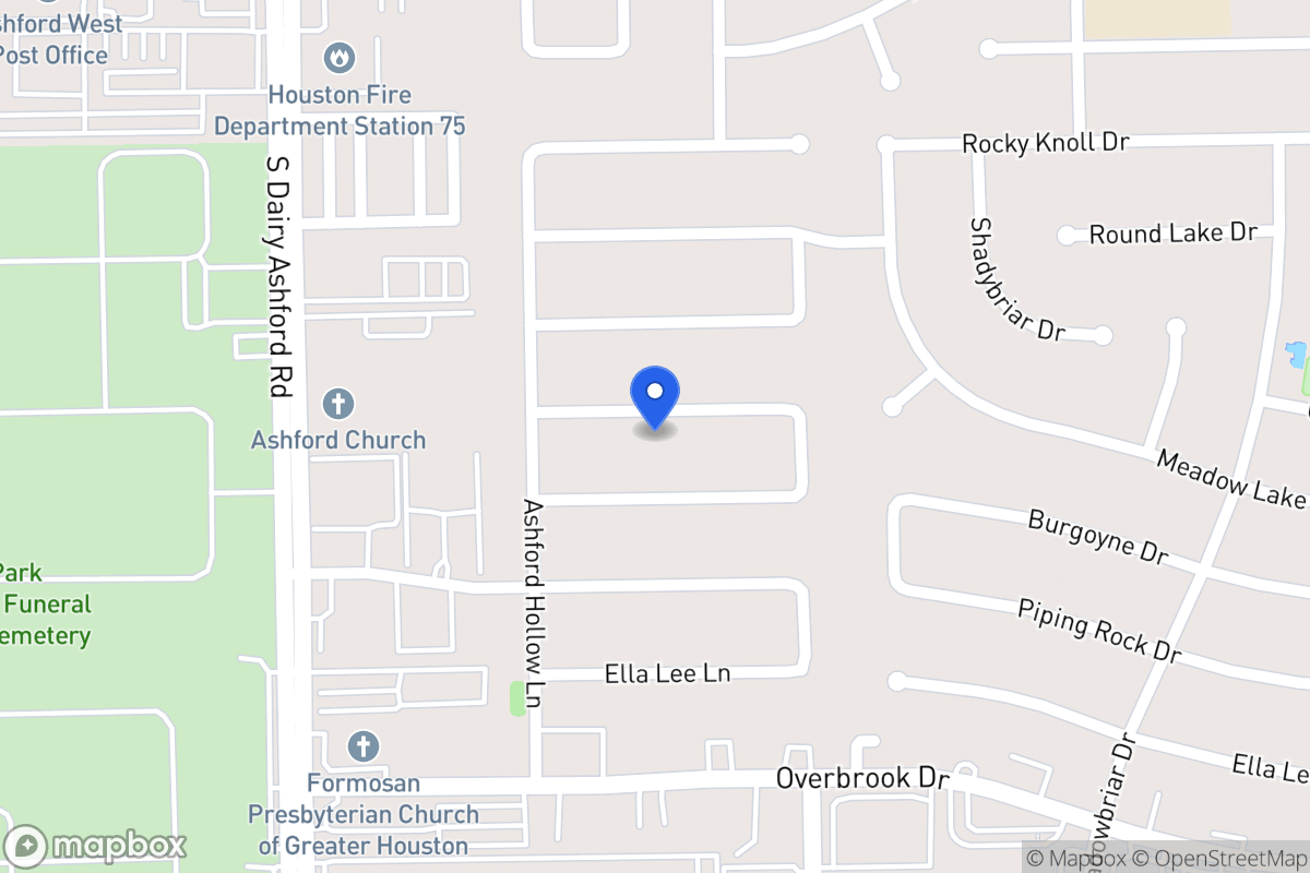 Map of 12511 Meadow Lake Dr, Houston