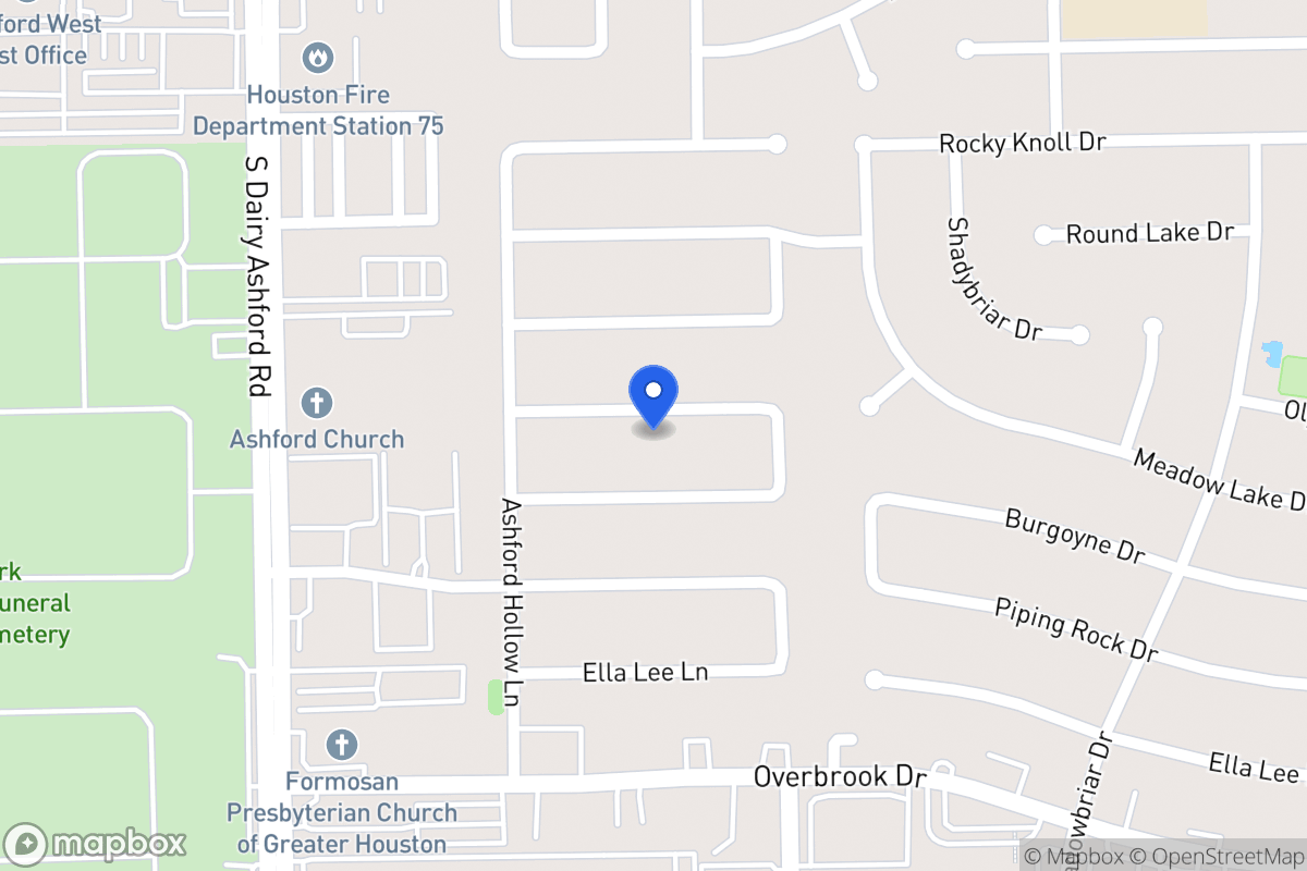 Map of 12507 Meadow Lake Dr, Houston