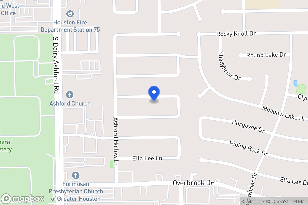 Map of 12503 Meadow Lake Dr, Houston
