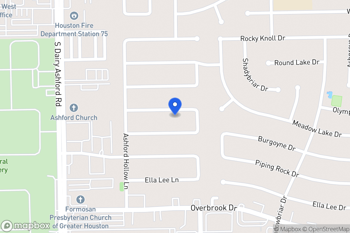 Map of 12443 Meadow Lake Dr, Houston
