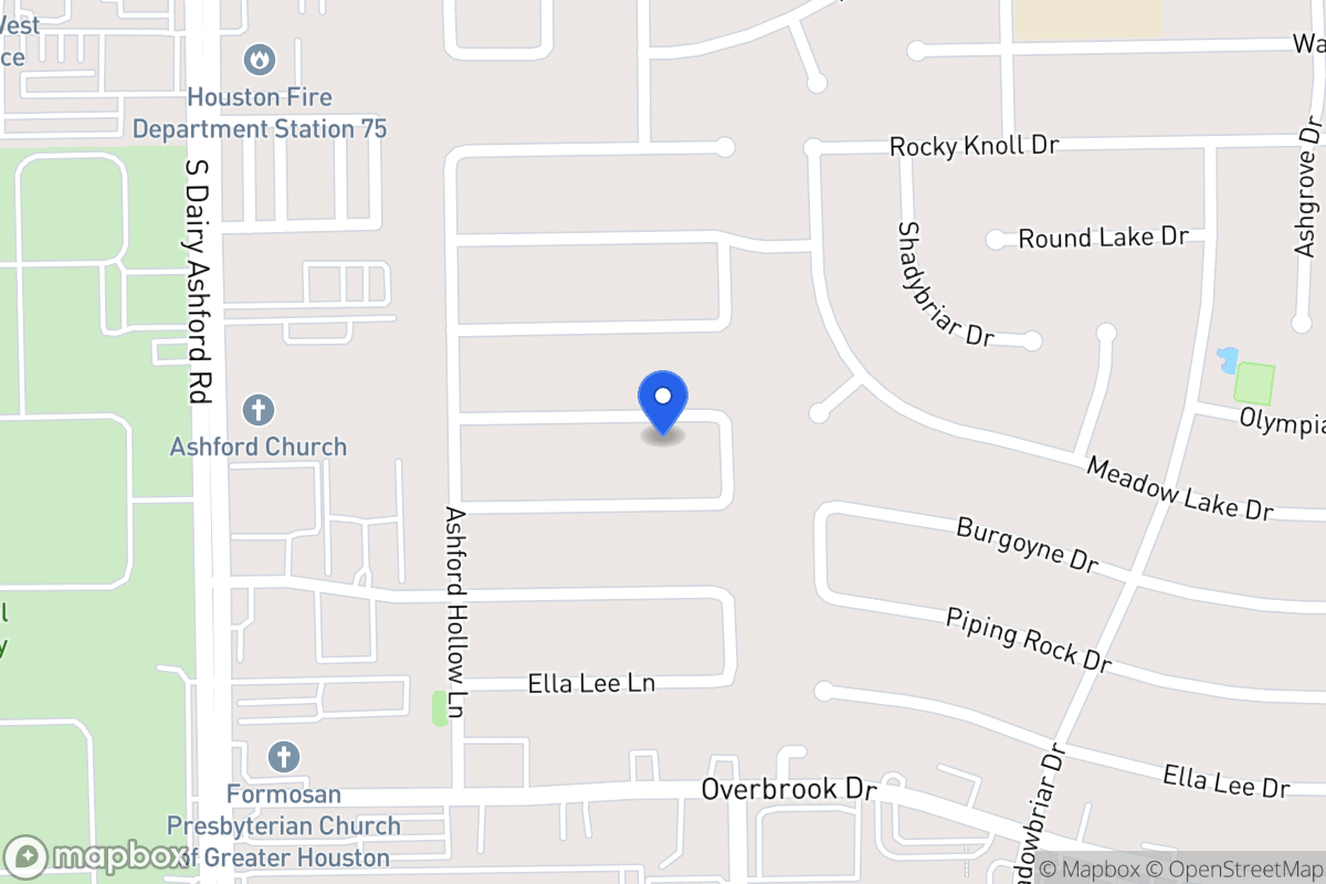 Map of 12439 Meadow Lake Dr, Houston