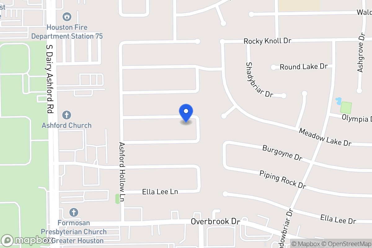 Map of 12435 Meadow Lake Dr, Houston