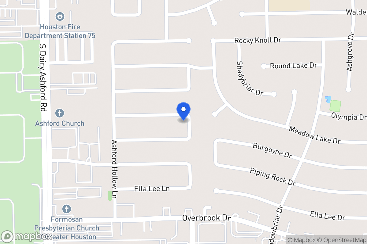 Map of 12431 Meadow Lake Dr, Houston