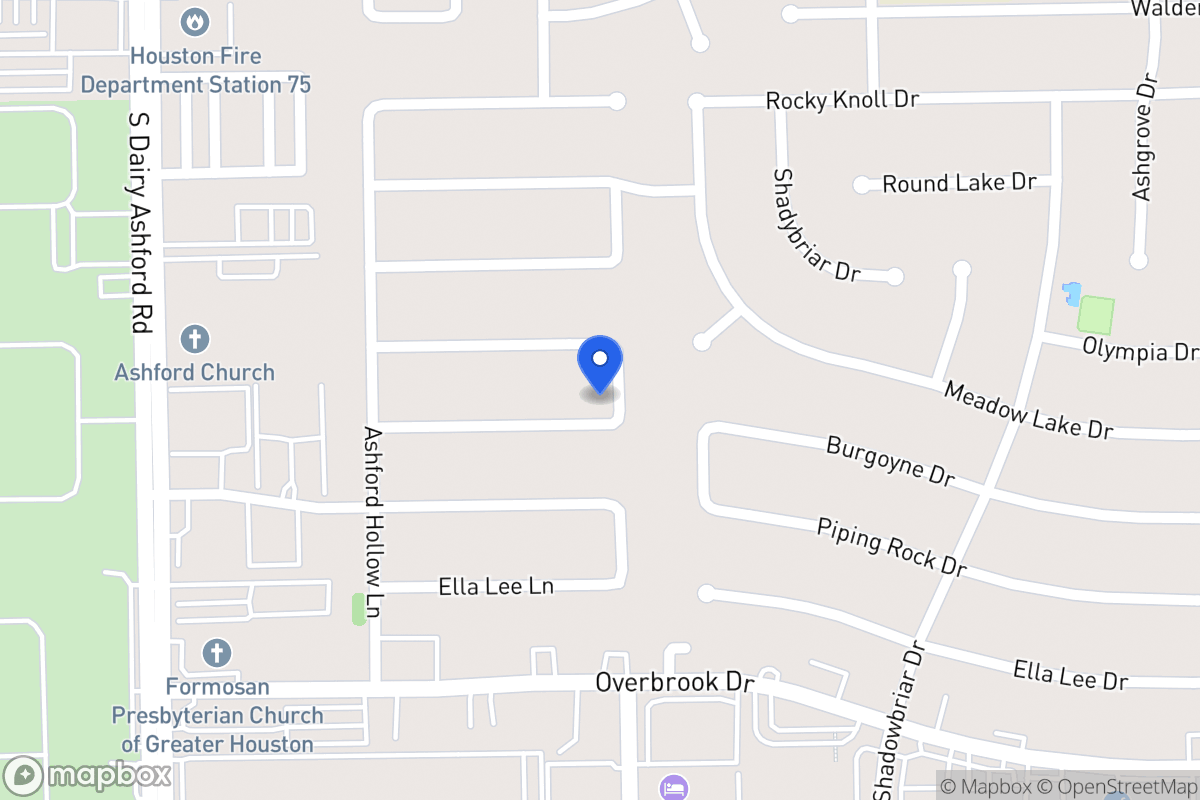 Map of 12406 Burgoyne Dr, Houston