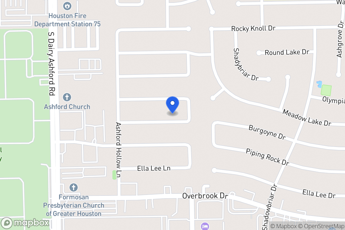 Map of 12414 Burgoyne Dr, Houston