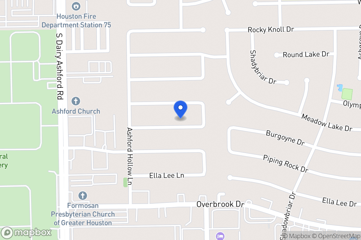 Map of 12418 Burgoyne Dr, Houston