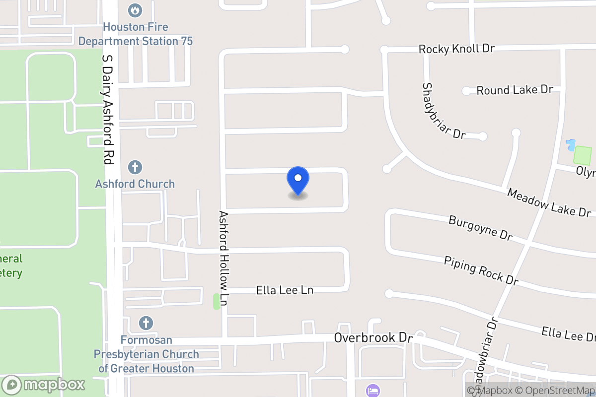 Map of 12502 Burgoyne Dr, Houston
