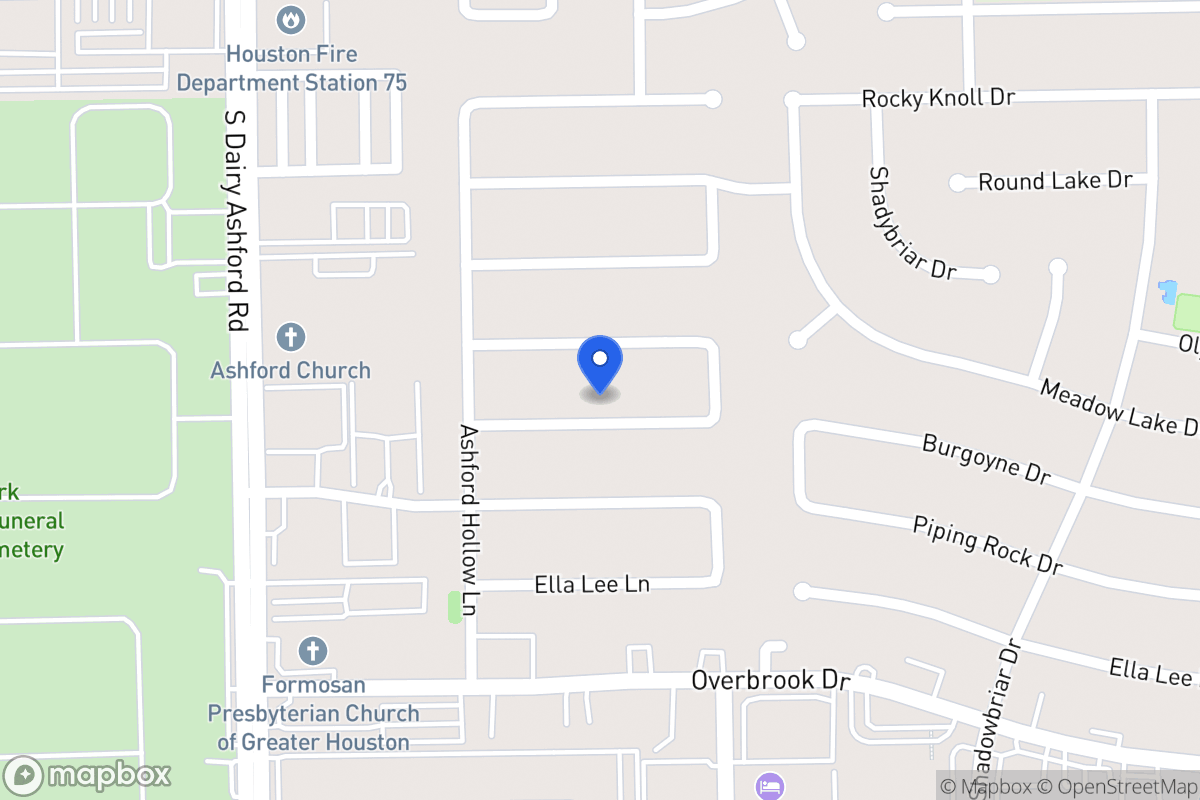 Map of 12506 Burgoyne Dr, Houston
