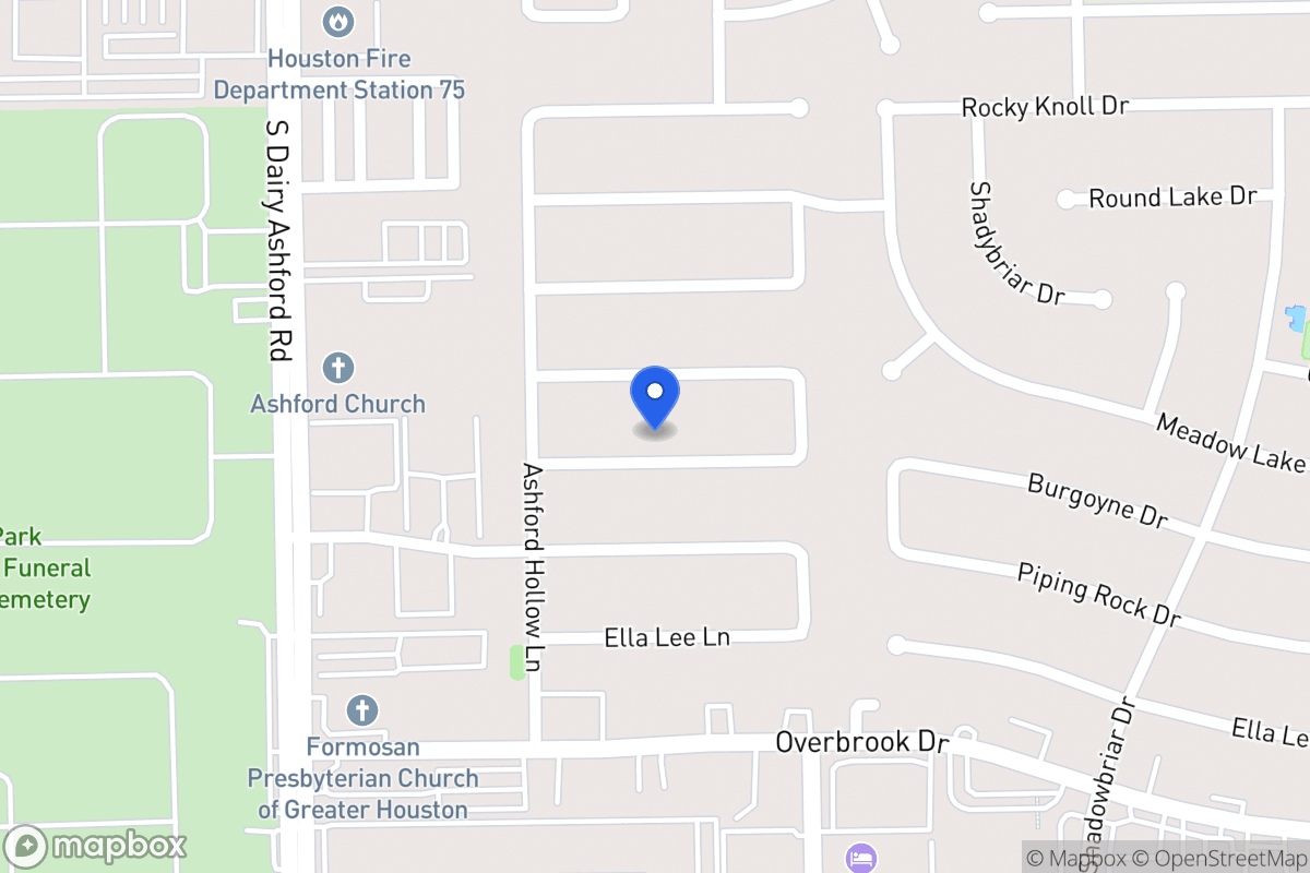 Map of 12510 Burgoyne Dr, Houston
