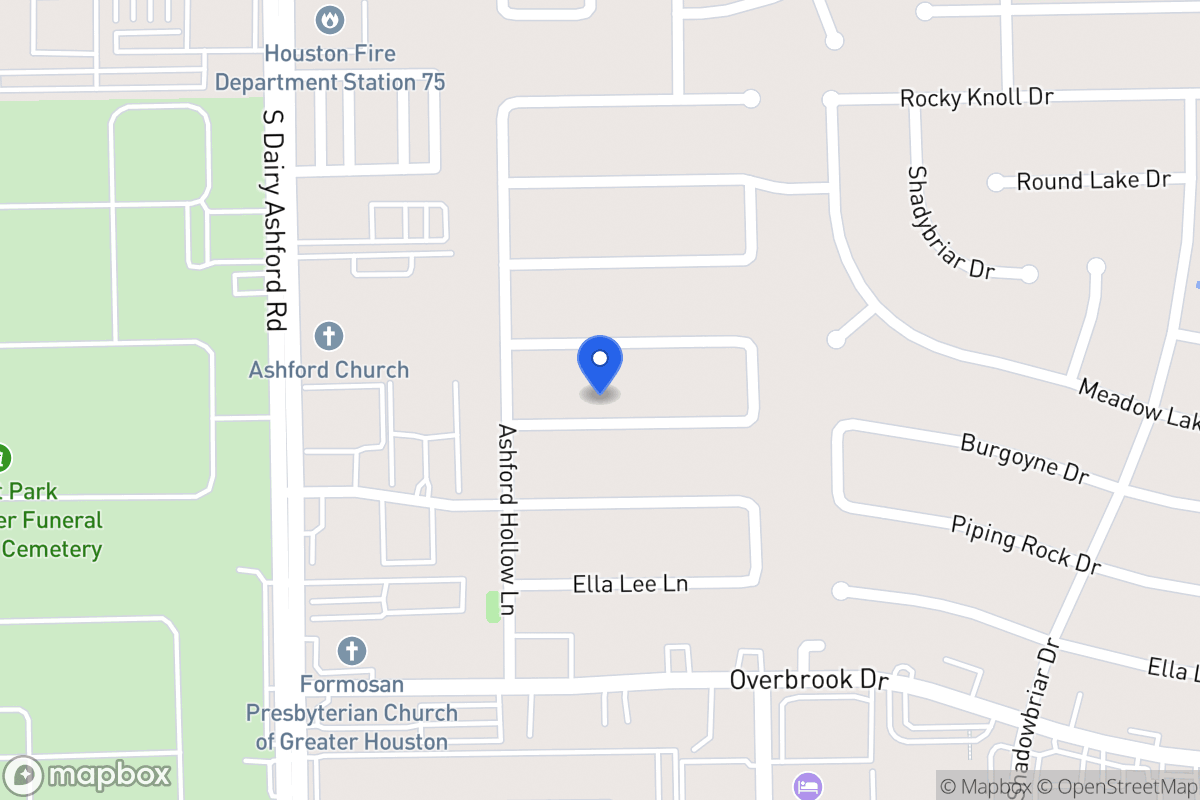 Map of 12514 Burgoyne Dr, Houston