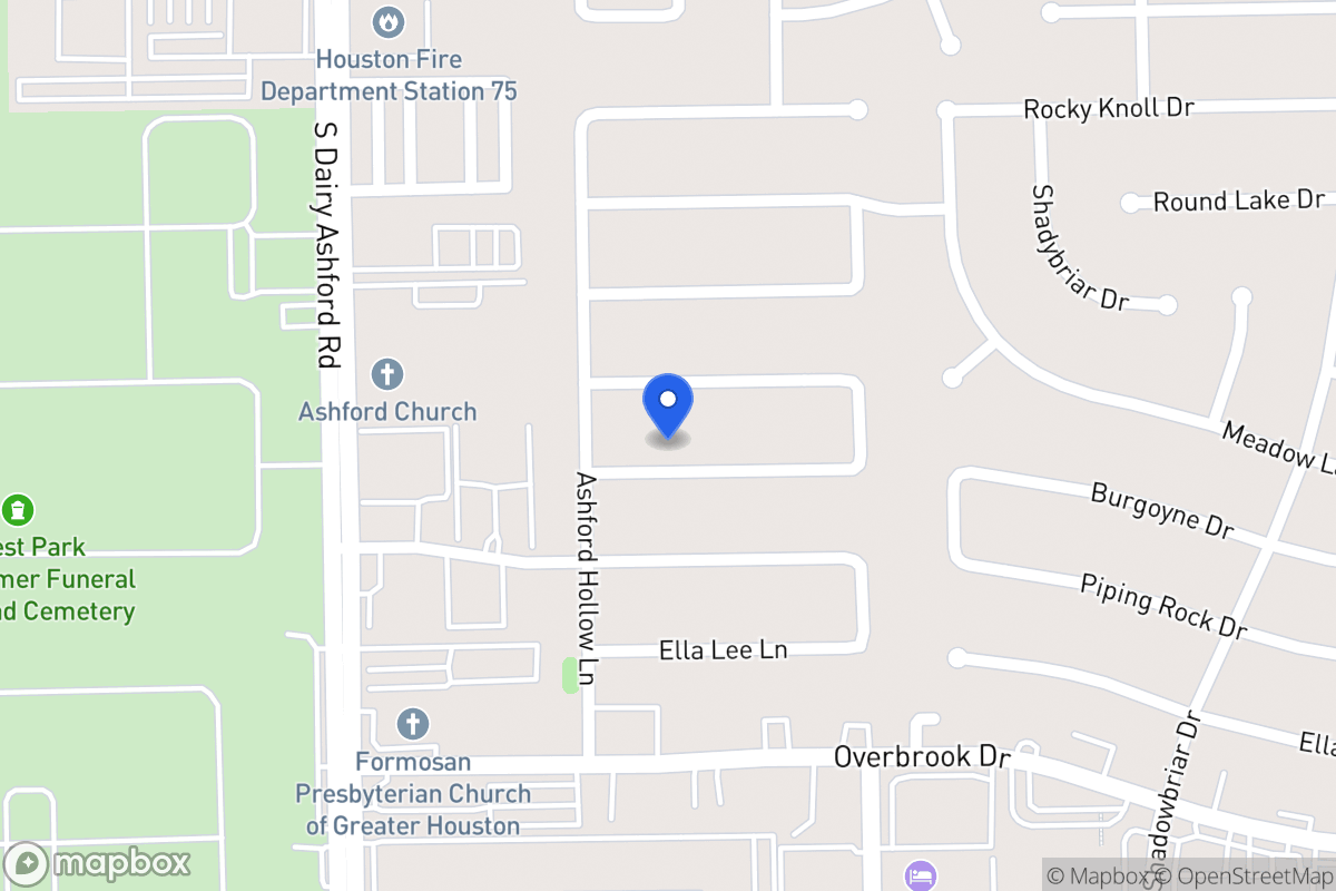Map of 12518 Burgoyne Dr, Houston