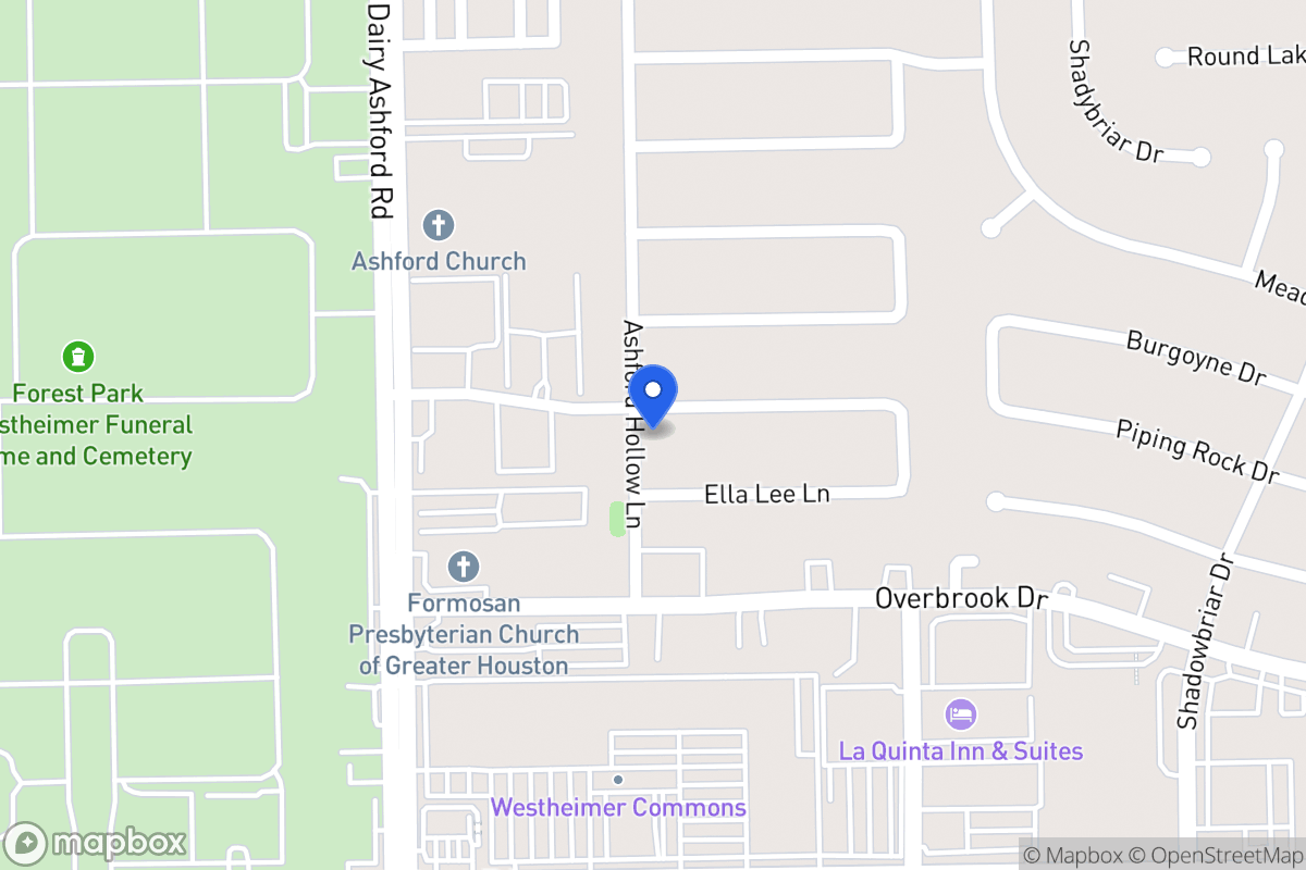 Map of 12531 Piping Rock Dr, Houston