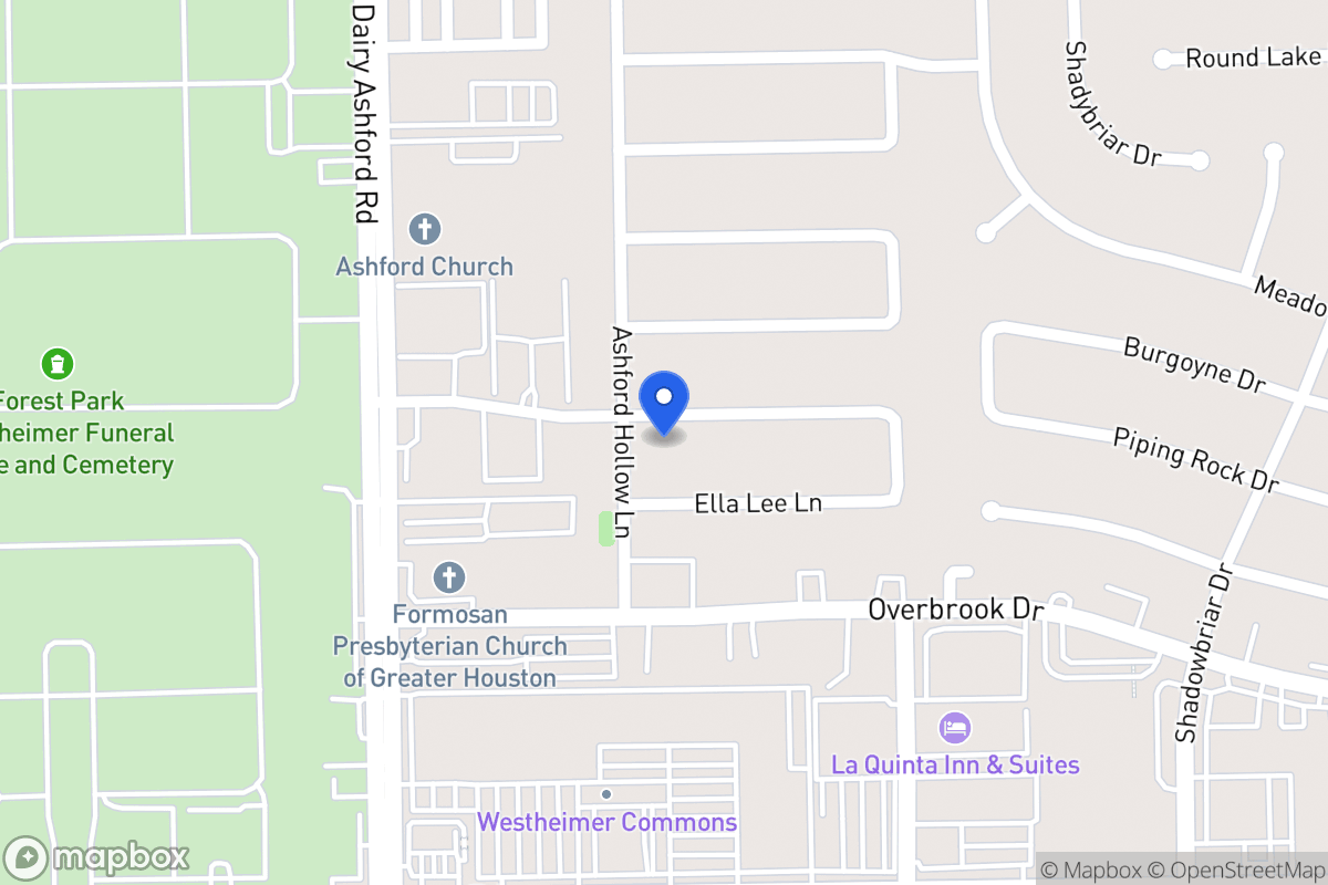 Map of 12527 Piping Rock Dr, Houston
