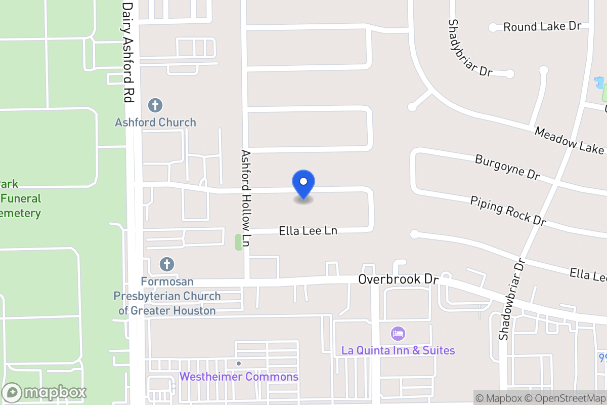 Map of 12511 Piping Rock Dr, Houston