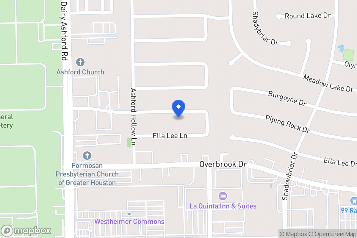 Map of 12503 Piping Rock Dr, Houston