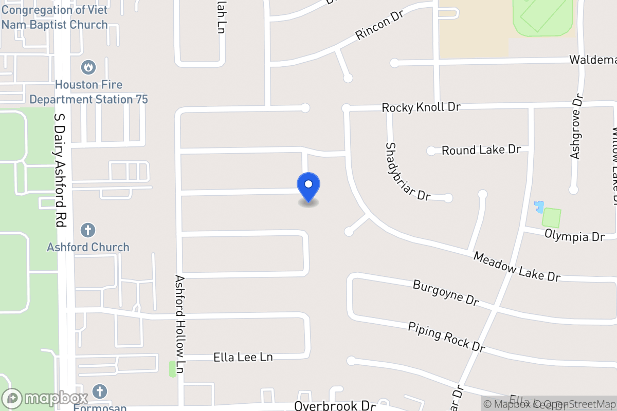 Map of 12419 Olympia Dr, Houston