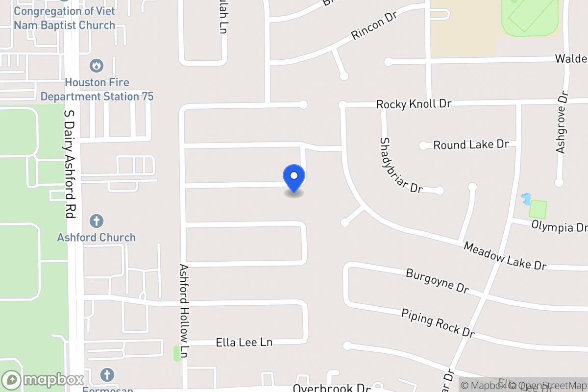 Map of 12423 Olympia Dr, Houston