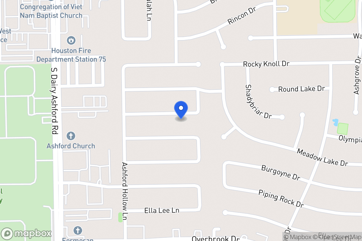 Map of 12431 Olympia Dr, Houston