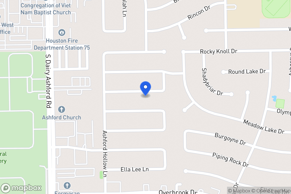 Map of 12435 Olympia Dr, Houston