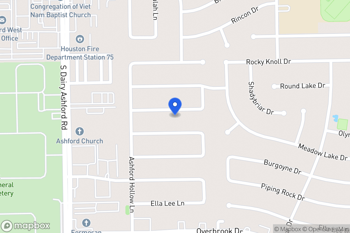 Map of 12503 Olympia Dr, Houston