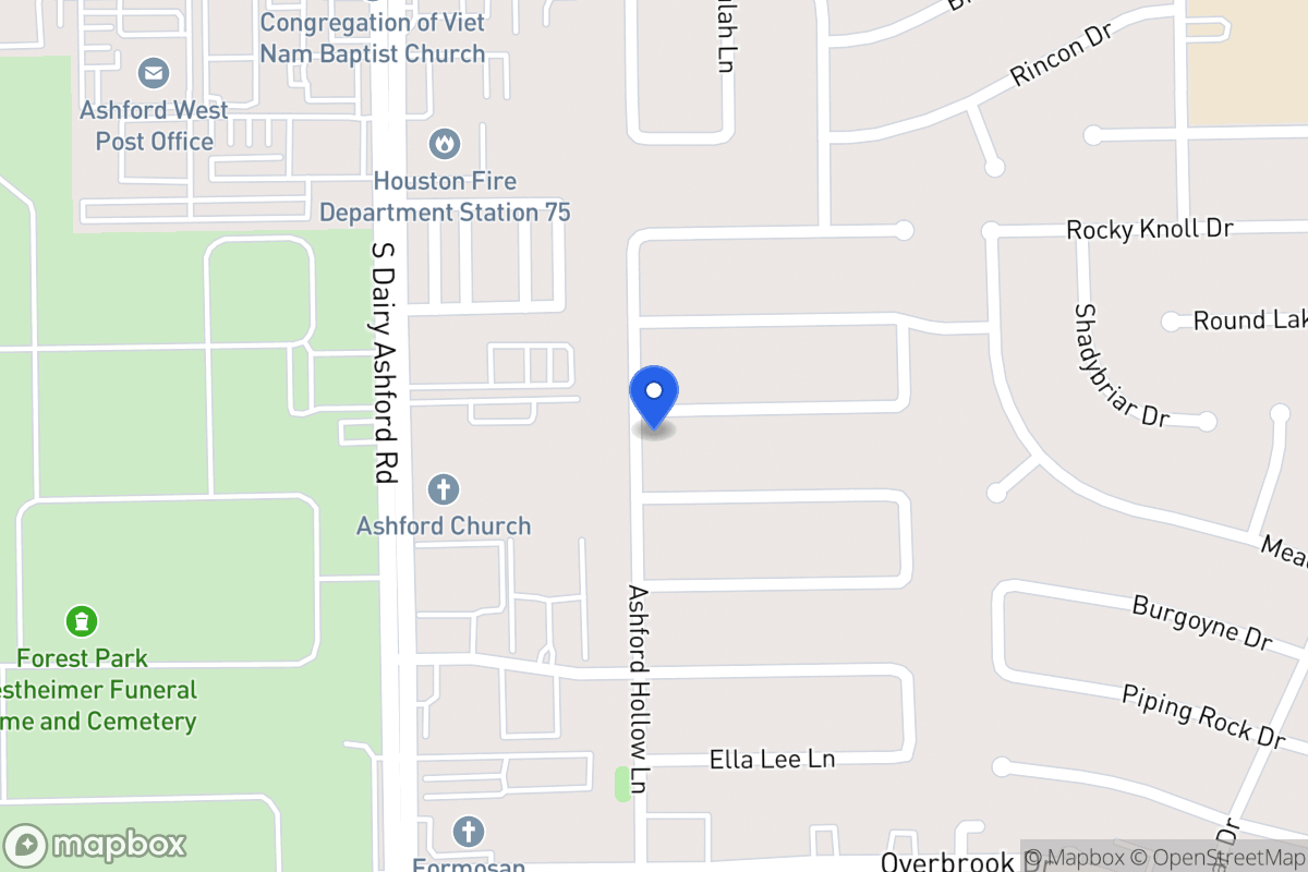 Map of 12531 Olympia Dr, Houston