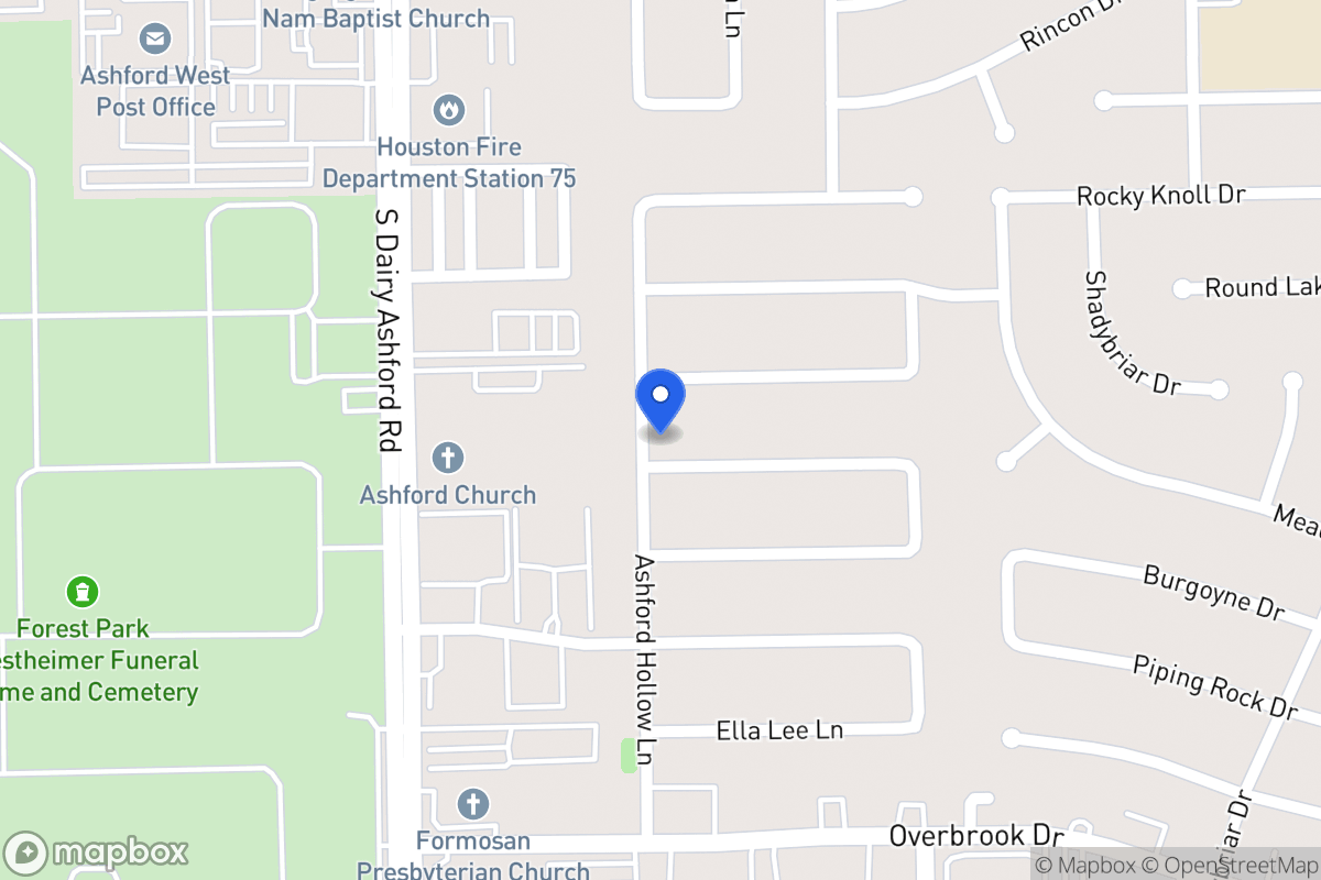 Map of 12530 Meadow Lake Dr, Houston