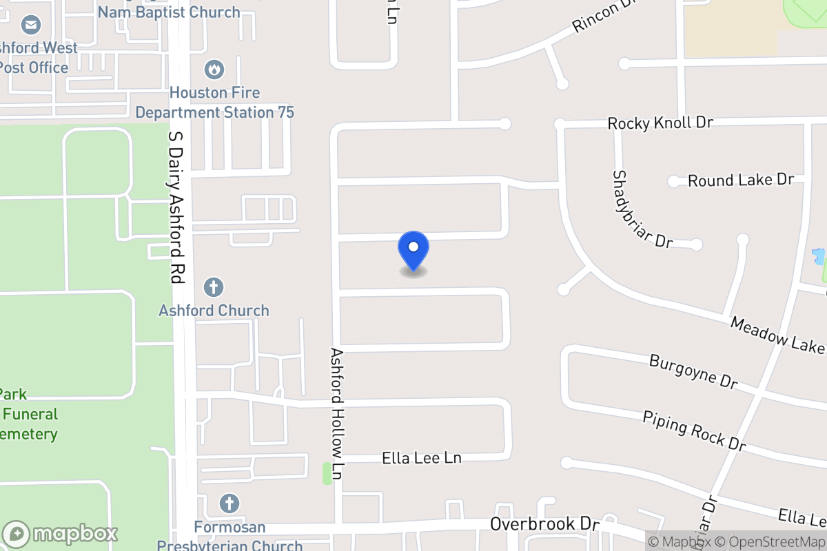 Map of 12510 Meadow Lake Dr, Houston
