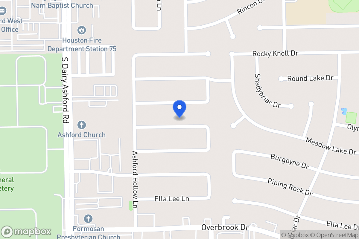 Map of 12502 Meadow Lake Dr, Houston