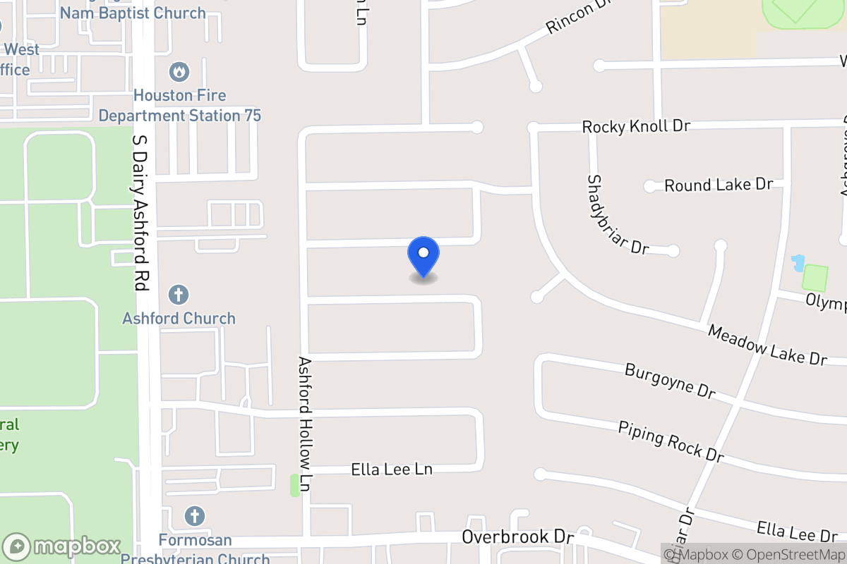 Map of 12456 Meadow Lake Dr, Houston