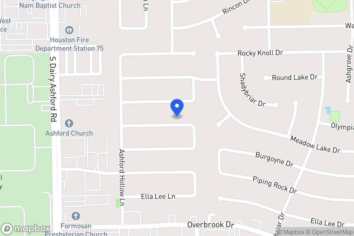 Map of 12438 Meadow Lake Dr, Houston