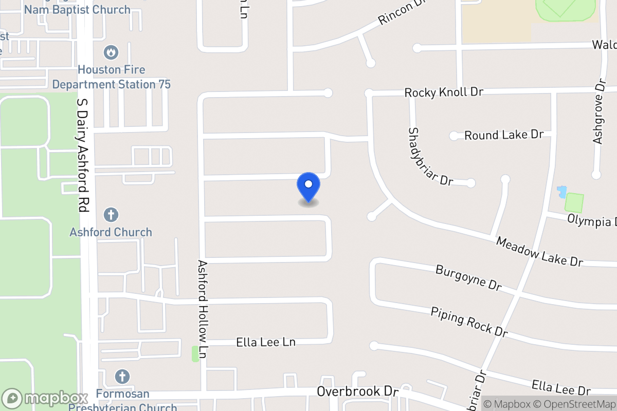 Map of 12434 Meadow Lake Dr, Houston