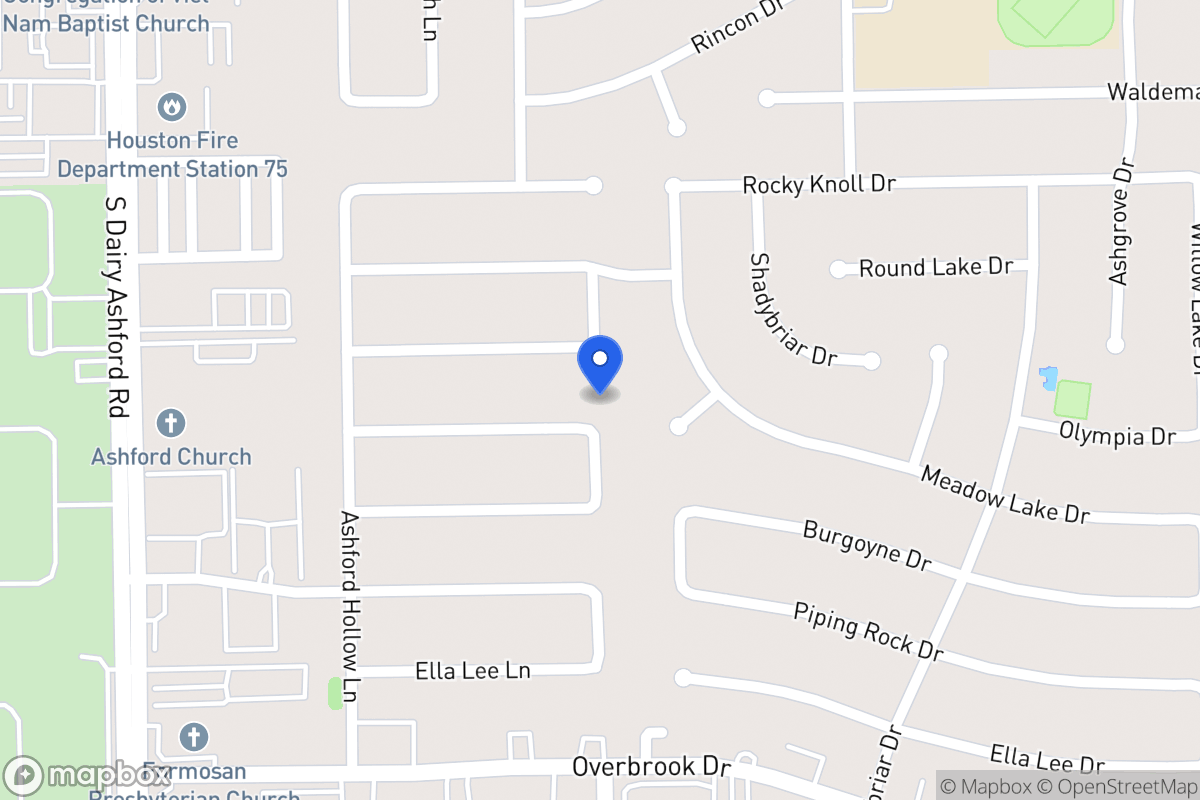 Map of 12426 Meadow Lake Dr, Houston