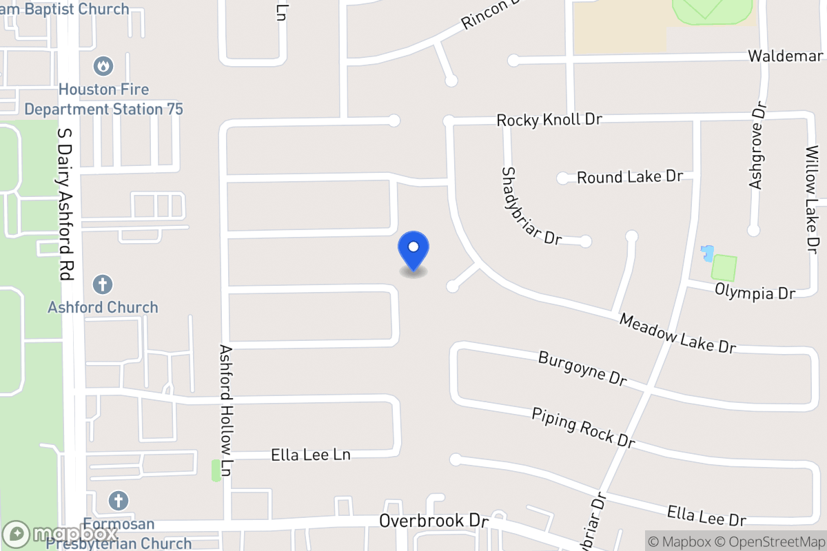 Map of 12422 Meadow Lake Dr, Houston