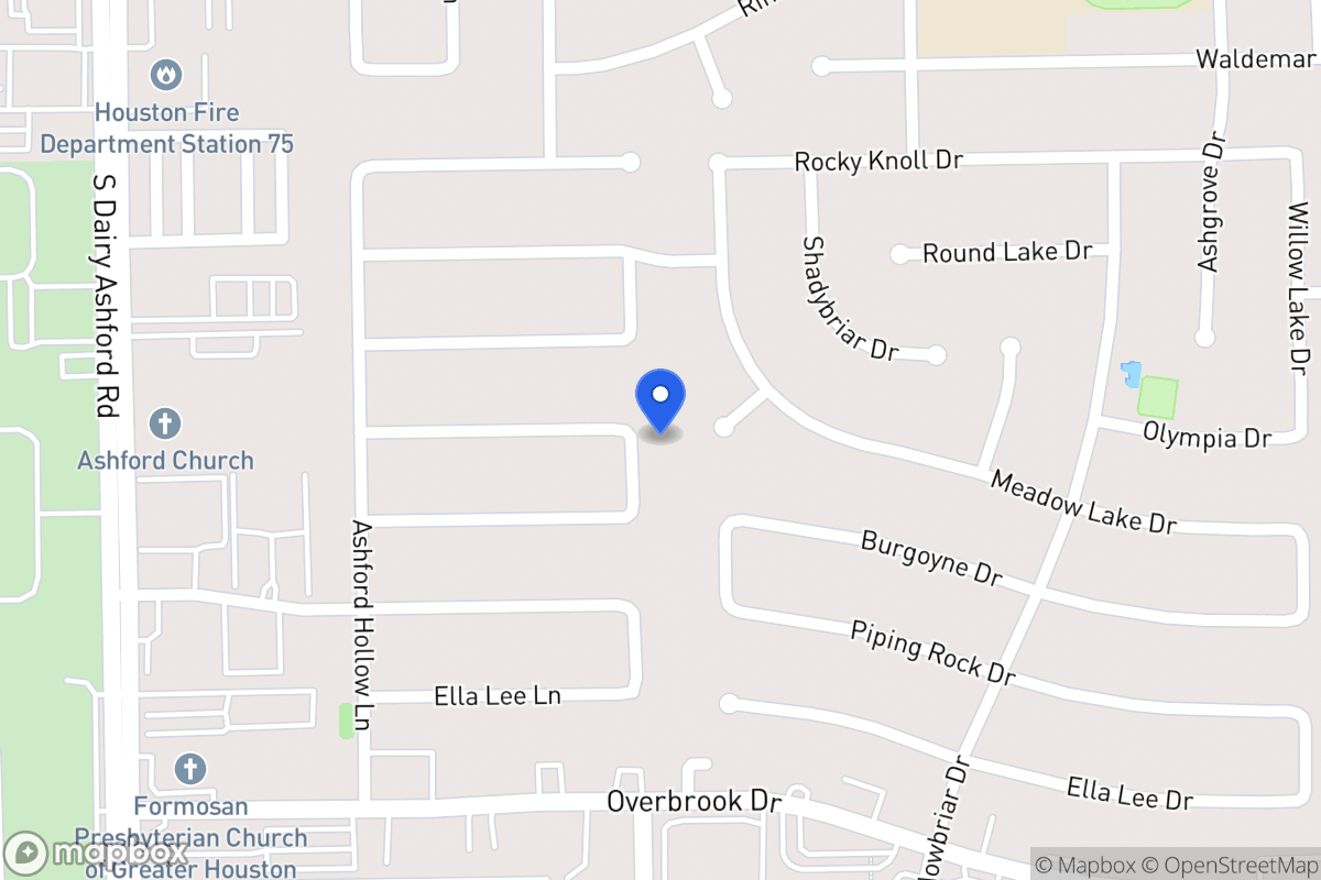 Map of 12418 Meadow Lake Dr, Houston