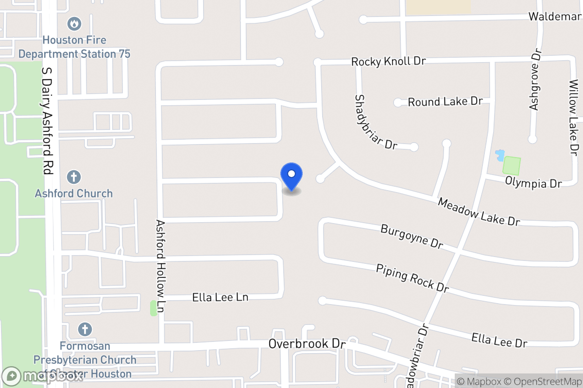 Map of 12414 Meadow Lake Dr, Houston