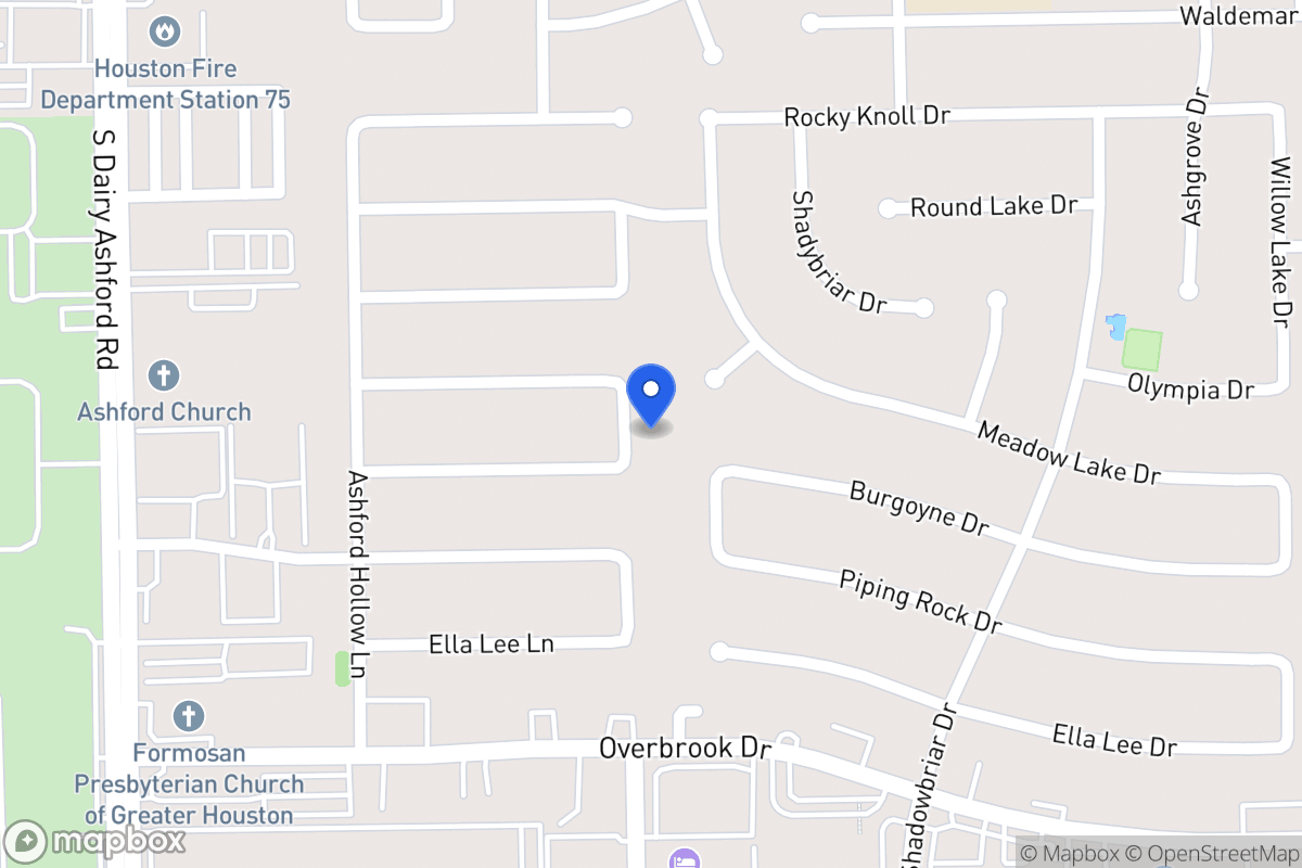 Map of 12410 Meadow Lake Dr, Houston