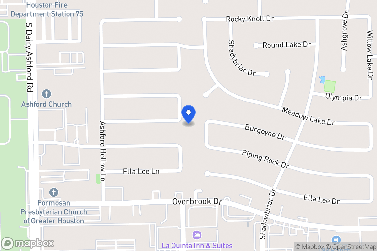 Map of 12402 Meadow Lake Dr, Houston