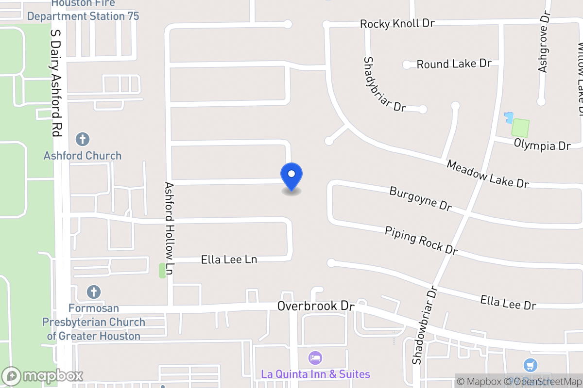Map of 12403 Burgoyne Dr, Houston