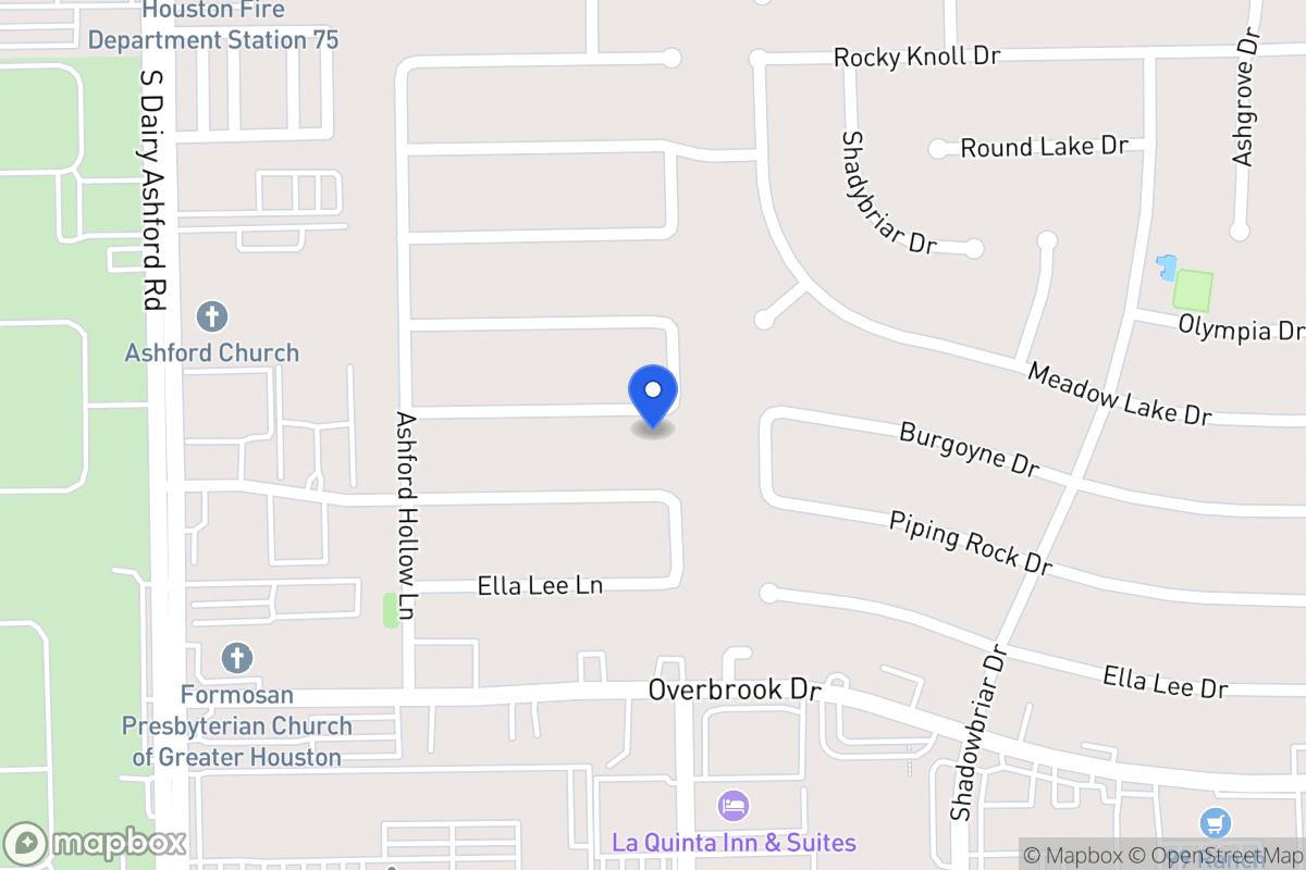 Map of 12407 Burgoyne Dr, Houston