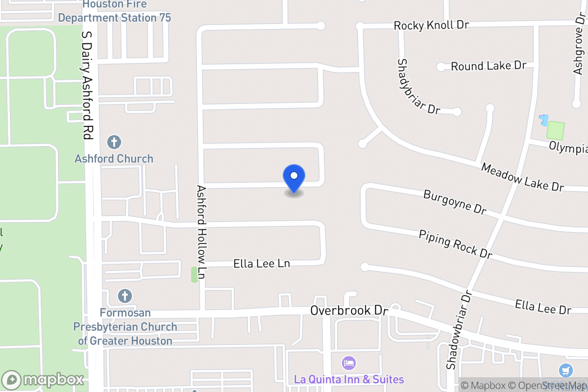 Map of 12415 Burgoyne Dr, Houston