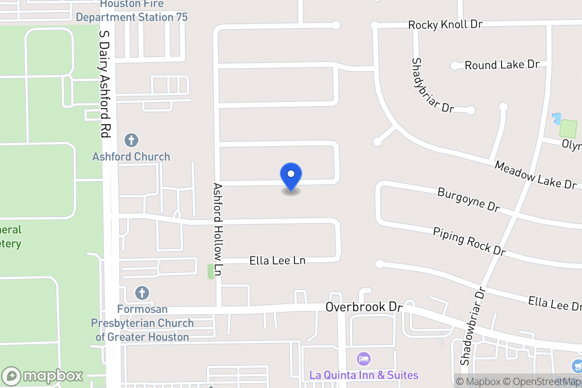 Map of 12503 Burgoyne Dr, Houston