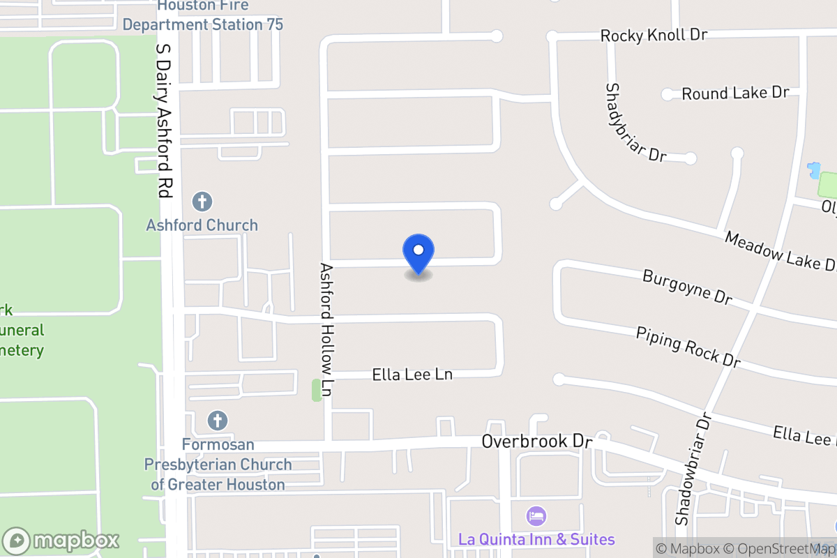 Map of 12507 Burgoyne Dr, Houston