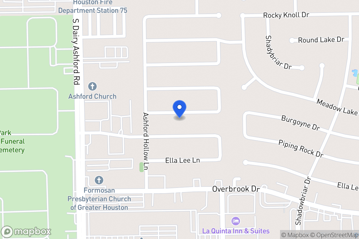 Map of 12511 Burgoyne Dr, Houston