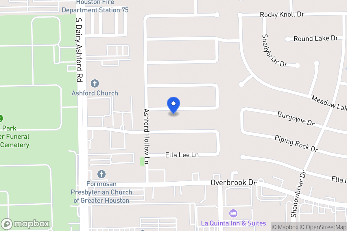 Map of 12515 Burgoyne Dr, Houston