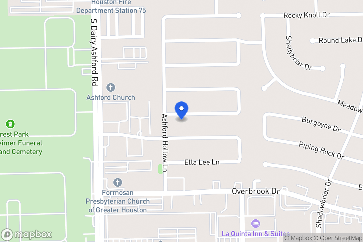 Map of 12523 Burgoyne Dr, Houston
