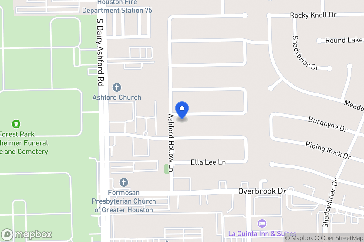 Map of 12527 Burgoyne Dr, Houston