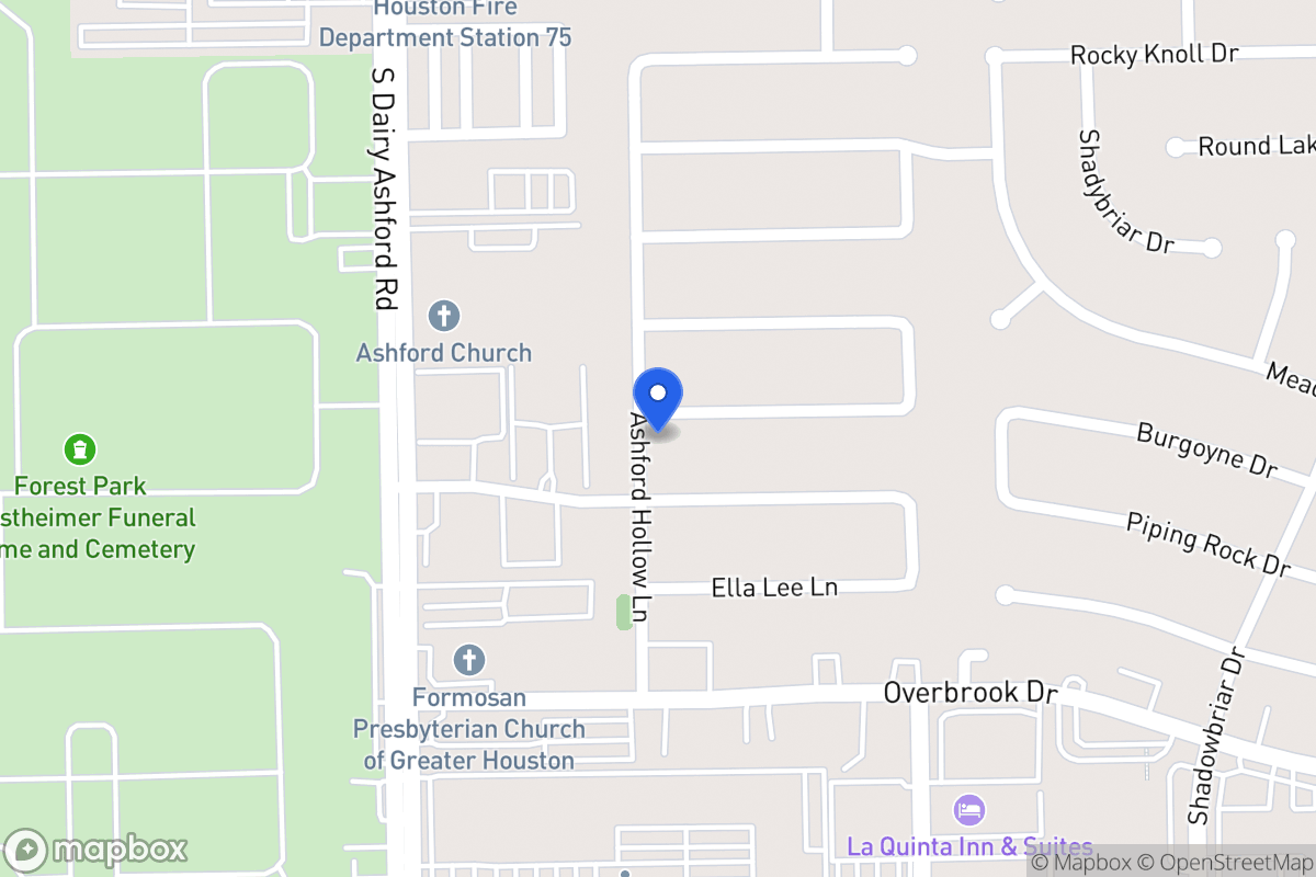 Map of 12531 Burgoyne Dr, Houston