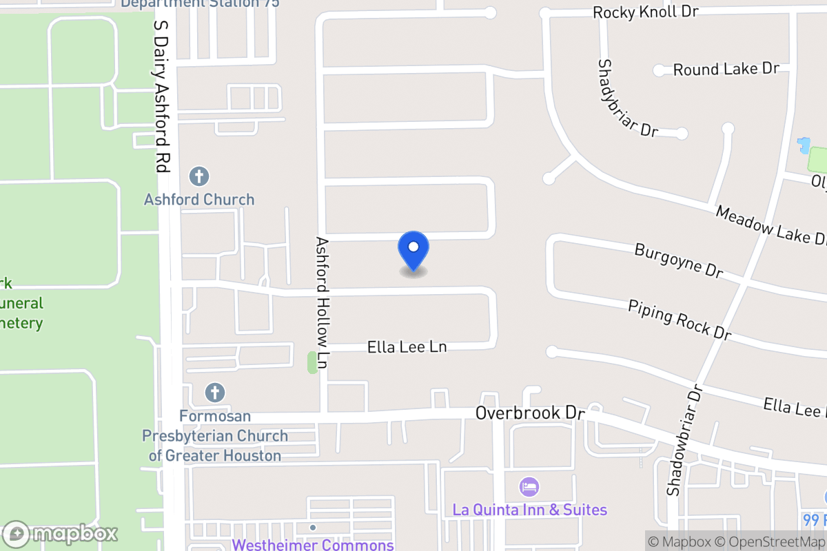 Map of 12506 Piping Rock Dr, Houston