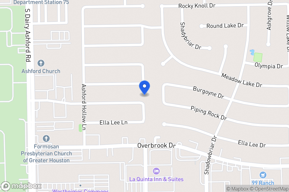 Map of 12426 Piping Rock Dr, Houston