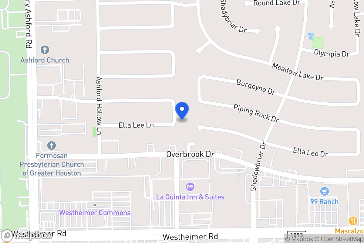 Map of 12406 Piping Rock Dr, Houston